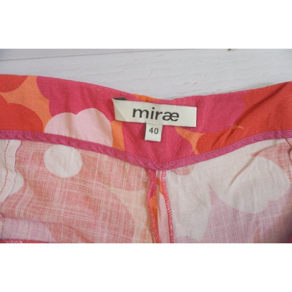 Mirae Paris Floral Retro Chic High-Waisted Wide-Leg Pants – Size 40 (US 8) - Picture 8 of 11